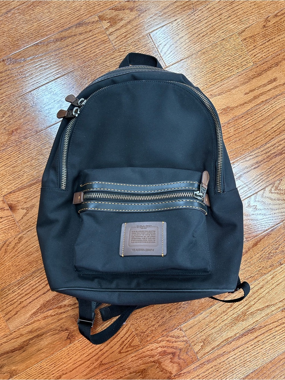 Coach Academy Black Canvas Backpack 29474